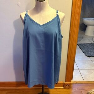 Roaman's Elegant Blue Camisole Top